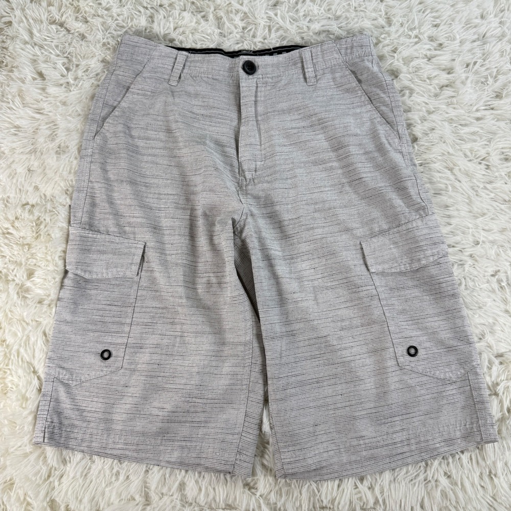 Vintage No Fear Performance Mens Cargo Shorts Gray Size 30 Casual 90s Y2K Sk8